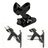 45 and 90 Degree Dual Hole Flag Pole Wall Mount Adjustable Aluminum Black