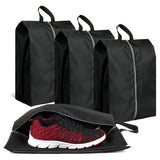 4Pcs Shoe Travel Bags Waterproof Portable Travel Shoe Bag for Packing Black