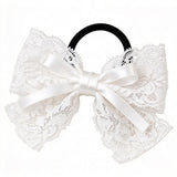 10 Yards Elastic Stretch Lace Trim Floral Ribbon for Sewing DIY White