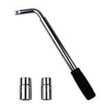 Extendable Wheel Telescopic Car Van Brace Socket with 2 Sockets L Shaped Universal Wheel Wrench for Tire Removal