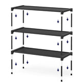 3 Tier Stackable Shoe Rack Shelf Organizer for Closet Entryway Garage
