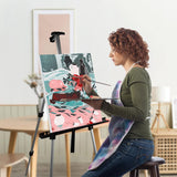 168cm Adjustable Art Painting Easel Stand Aluminum Metal Tripod for for Table-Top Floor Drawing and Displaying