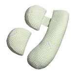 Dual-use Pregnancy Body Pillows Maternity Side Sleeper Waist Support Pillow Sleeping Pillow Green