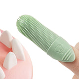 Silicone Pet Finger Toothbrush – Daily Teeth Cleaning for Cats and Dogs Green