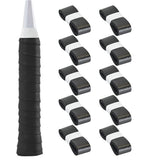 10 Pcs Tennis Racket Grip Tape PU Anti-Slip Overgrip Black