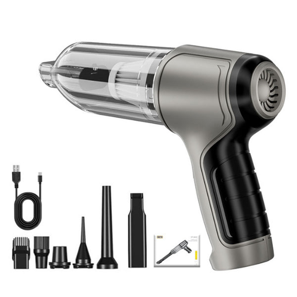 Cordless Handheld Vacuum Cleaner Home Car Dust Blower Dust Blower Mini Air Duster Grey