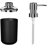 6PCS Bathroom Accessories Set Soap Dispenser Toothbrush Holder Black