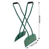 Long Handled Leaf Collecting Rake Grabs Garden Leaves Tidy Collector Grabber