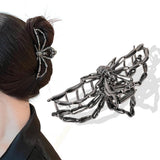 3PCS Black Spider Web Skeleton Hand Skull Hair Claw Clips for Women And Girls