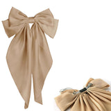3-Piece Large Bow Ribbon Hair Clip Set for Women and Girls – Fashion Hair Accessories