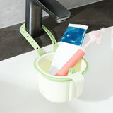 Colander Strainer Skimmer Basket Filter Drain Kitchen Sink Rack with Quick Release Bottom Green