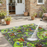 Kids Car Track Play Mat Educational City Road Rug Non-Slip Floor Playmat