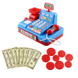 Educational Toy Cash Register with Calculator and Scanner Blue