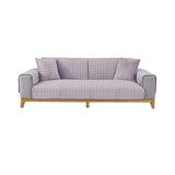 Universal Flannel Sofa Cushion Slipcover Non-Slip Thickened Sofa Cushion Towel Light Gray