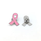 50PCS Pink Ribbon Enamel Lapel Pins for Womens Charity and Social Events