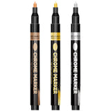 3-Color Chrome Effect Paint Marker Pens Set