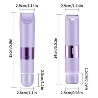 Dual Head Electric Hair Shaver for Women Painless Bikini Trimmer for Leg Arm Body Face Purple