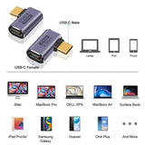 5Pcs USB C Adapter Type C Male to Female Fast Charging Female to Female Adapter for Laptop Tablet Phone