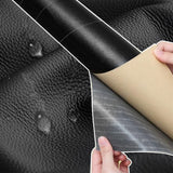 50x500cm Leather Repair Patch Tape Kit Self Adhesive Leather Repair for Furniture Sofa Black