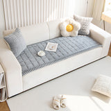 Dog Couch Cover Washable Fuzzy Pet Cushion Light Gray