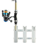 3-Tube Fishing Rod Holder Bracket Rack for Boats Garage and Cooler White
