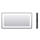 Car Sun Visor Makeup Mirror with 3 Adjustable Light Modes for Travel Truck & SUV