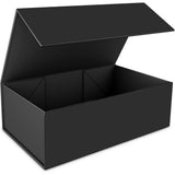 Foldable Cardboard Gift Box Easy Attach for Holiday Packaging Black