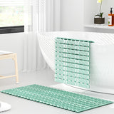 Non-Slip Shower Mat Suction Mounted Bathtub Mat with Drain Holes Green