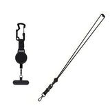 Retractable Key Chain Key Holder Belt Clip with Lanyard for Hiking & Travel