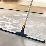 81-130cm Adjustable Telescopic Floor Squeegee 180 Degrees Swivel Water Broom for Bathroom Garage Window Cleaning Navy