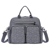 Large Mummy Bag Multi-Pocket Travel Nappy Tote Shoulder Bag Grey