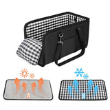 Oxford Fabric Center Console Pet Seat Carrier for Small Dogs Cats Black