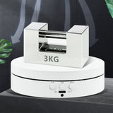 360 Rotating Display Stand Electric for Jewelry and Photography White