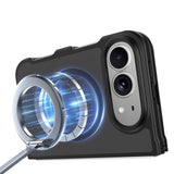 Easy Attached PC TPU Phone Case Compatible With iPhone Duo with Wireless Charging Black