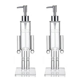 2PCS Christmas Nutcracker Soap Dispenser Clear Pump Bottle Bathroom Kitchen