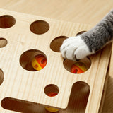 New Cat Nail File Enrichment Box Cat Scratch Puzzle Enrichment Box with Bell Balls for Cats