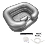 Inflatable Shampoo Basin Portable Hair Washing Tub for Haircut Dye Hair Wash Gray