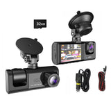 3 Camera Car Dash Cam 1080P Front Rear Inside with 32GB Card