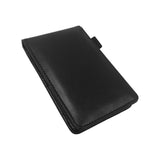 A7 Pocket Notebook PU Leather Notepad with Card Slot Black