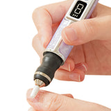2-in-1 Rechargeable Nail File Drill 18 Bits 3 Speeds with Lamp Purple