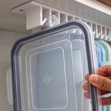 2 Pcs 10 Slot Under Shelf Lid Organizer Slide In for Kitchen Cabinet Storage White