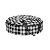 Christmas Plaid Wreath Storage Bag Christmas Garland Storage Container Seasonal Wreath Storage for Xmas Holiday Black
