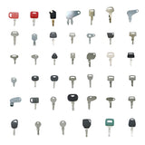 41Pcs Heavy Equipment Master Keys for John Deere Caterpillar Volvo & More
