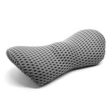 Ergonomic Lumbar Support Pillow Memory Foam Back Pillow for Auto Seat Chair Recliner Bed Gray