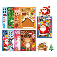 16Pcs Kids Christmas Stickers – DIY Stocking Stuffers Crafts and Christmas Decorations