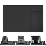 Silicone Heat Resistant Mat for Countertop Air Fryer & Microwave Black
