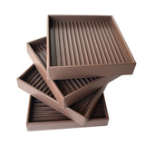 8 PCS Rubber Furniture Leg Floor Protectors with Anti Slip Textured Base Brown