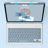 Wireless Bluetooth Keyboard with Keyboard Case and Mouse Compatible with iPad 11 (A16) 2025 And 10th 10.9(2022) Blue
