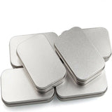 6PCS Metal Hinged Tin Box Container Portable Small Storage Container Case Small