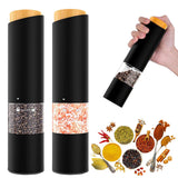 2PCS Electric Pepper Grinders – LED Light & Adjustable Coarseness
